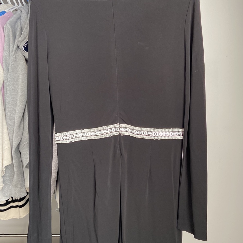Tory Burch Black Ivory Long Sleeve Dress, flawed - Picture 9 of 11